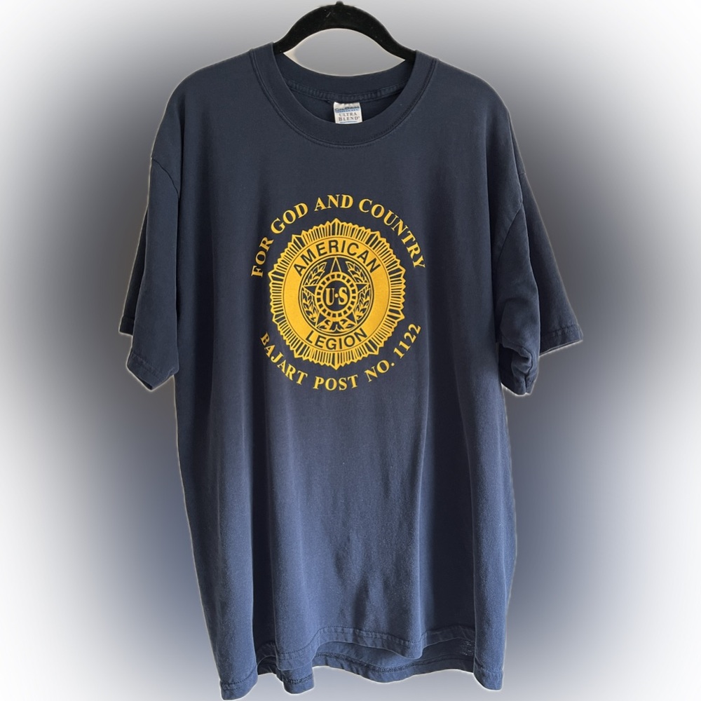 Vintage Gildan For God and Country Bajart Post No. 1122 American Legion T-Shirt